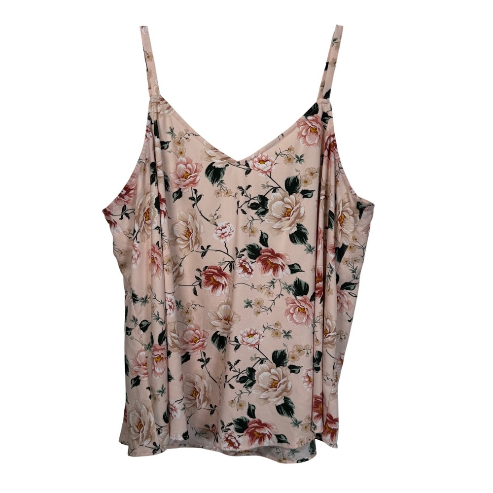 Torrid Women's Plus Size 3 Floral Swing Chiffon Cami Tank Top Adjustable Straps